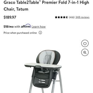 Graco Table2Table 7 in 1 High Chair in Tatum